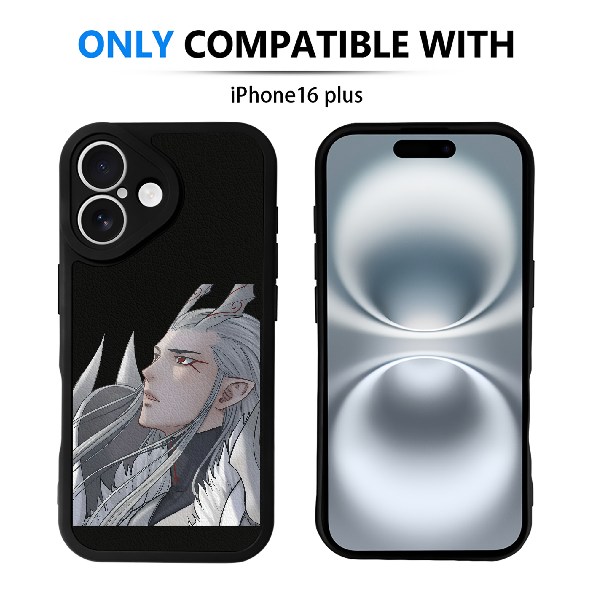 （画像用） Ne Zha 2 ナタ 魔童の大暴れ 【iPhone 16シリーズ対応】シリコンスマホケース（レザー調） 材質：シリコン